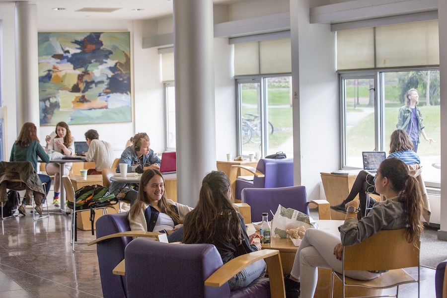 Students sitting in Campus lounge
